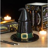 KDMD Black Witch Hat Oil Burner with Removable Lid & Green Buckle