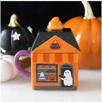 KDMD Boos Bakery Ghost Lidded Ceramic Mug 350ml Halloween in Orange