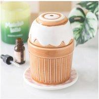 KDMD Cinnamon Roll Oil Burner Sweet Tealight Scent Warmer in Brown