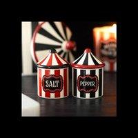 KDMD Circus Tent Red & Black Salt & Pepper Shakers