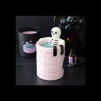 KDMD Dead Cool Skeleton Oil Burner Pink Pool Tealight in Baby Pink