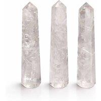 KDMD Clear Quartz Six Face Obelisk Point 11cm for Clarity Focus