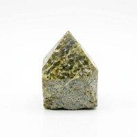 KDMD Epidote A Grade Top Polished Point Green Crystal Decor in Khaki