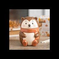 KDMD Hazel Hedgehog Ceramic Oil Burner for Fragrance Oils in Brown