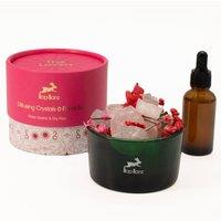 KDMD The Lovers Rose Quartz Diffusing Crystals & Floral Set in Pink