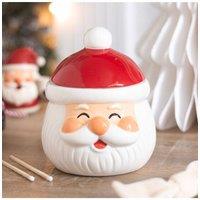 KDMD Jolly Santa Christmas Oil Burner Wax Warmer Tealight in Red