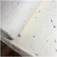 KDMD Cornflower Petal Lokta Wrapping Paper 51x76cm Botanical Blue in White | Size: 51x76 cm