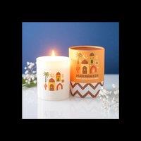 KDMD Marrakesh Amber & Saffron Scented Candle in Orange