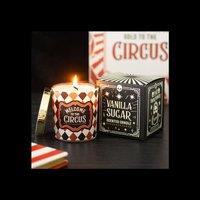 KDMD Mystic Circus Vanilla Sugar Candle Harlequin Welcome Label
