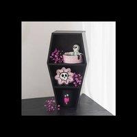 KDMD Gothic Small Black Coffin Shelf Display Storage Unit