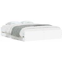 Berkfield Home Bed Frame with Drawers without Mattress White 140x200 cm