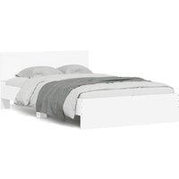 Berkfield Home Bed Frame without Mattress White 120x200 cm | Size: Small Double
