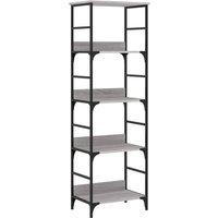 Berkfield Home Bookshelf Grey Sonoma 50x33x153 cm Engineered Wood | Size: 50 x 33 x 153 cm