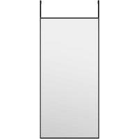 Berkfield Home Door Mirror Black 30x60 cm Glass & Aluminium