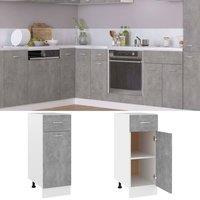 Berkfield Home Drawer Bottom Cabinet Concrete Grey 30x46x81.5 cm Engineered Wood