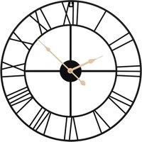 Berkfield Home Wall Clock Black 50 cm Iron