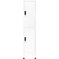 Berkfield Home Locker Cabinet White 38x45x180 cm Steel | Size: 38 x 45 x 180 cm