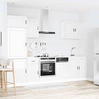 Berkfield Home Elegant 7 Piece Kitchen Cabinet Set Kalmar High Gloss White Engin