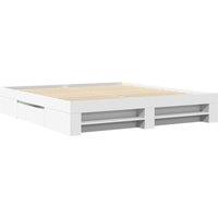 Berkfield Home Durable Bed Frame without Mattress White 200x200 cm Engineered Wood