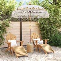 Berkfield Home Manual Cream 180-190 cm Cotton fabrics & Wood & Bamboo