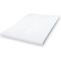 The White Stone Memory Foam Topper, Hypoallergenic Mattress Protector in White | Size: EU Single