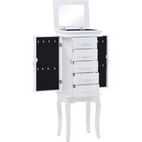 Berkfield Home Free Standing Jewelery Cabinet White