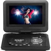 Kelvenix Portable DVD Player Rechargeable HD 16:9 LCD Swivel Screen in Black