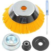 Kelvenix 8 Inch Nylon Brushcutter Strimmer Brush Head in Yellow