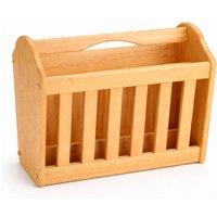Kelvenix Wooden Magazine & Newspaper Rack Free Standing in Beige