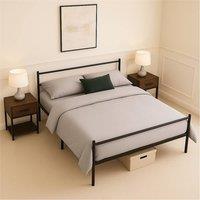 EONLION Double Extra Strong Metal Bed Frame in Black