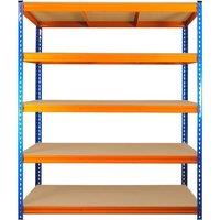 NESTLUNE 180*150*60 5Tier Racking Heavy Duty Garage Shelving Storage in Blue | Size: 10000mm x 520mm