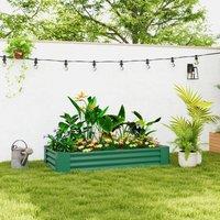 EONLION Galvanised Raised Garden Bed in Green | Size: 100g