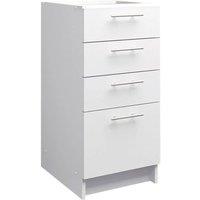 SPETLEK Kitchen Drawer Unit Fixed Height 400mm Storage in White | Size: 0.6m2