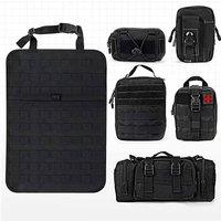 NESTLUNE Car Tactical Seat Back Cover Organizer Panel Vehicle Storage in Black