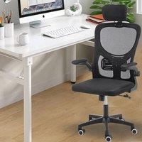 EONLION Office Chair Ergonomic Mesh Executive in Black | Size: 100 cm