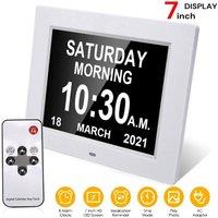 EONLION Radio Controlled Large LCD Wall Clock in White | Size: 100 cm