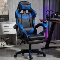 EONLION Gaming Chair Leather Racing Home Executive in Black | Size: 100 cm
