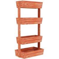 Kelvenix 4-Tier Wooden Raised Garden Bed Vertical Planter Box in Brown | Size: 100g
