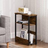 Levede Coffee Table with Storage Shelf Bedside Cabient Sofa Side End Tables in Brown