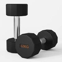 NESTLUNE Weights Set with 12-Sided Shape & Non-Slip in Black | Size: 0-12 m