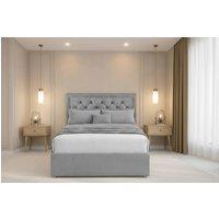 Chester & Oakley Valencia Plush Divan Bed Base 2 Drawers Foot-End - 54 Headboard in Silver | Size: Double