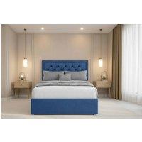 Chester & Oakley Valencia Plush Divan Bed Base 2 Drawers Foot-End - 54 Headboard in Navy | Size: Small Double