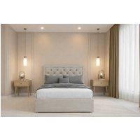 Chester & Oakley Valencia Plush Divan Bed Base 2 Drawers Foot-End - 54 Headboard in Cream | Size: Small Double
