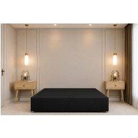 Chester & Oakley Alure Plush Divan Bed Base With No Drawers in Black | Size: Super King