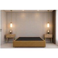 Chester & Oakley Alure Plush Divan Bed Base With No Drawers in Mustard | Size: Super King