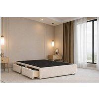 Chester & Oakley Alure Plush Divan Bed Base With 2 Drawers Foot-End in Cream | Size: Super King
