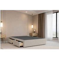 Chester & Oakley Alure Plush Divan Bed Base With 4 Drawers in Cream | Size: Small Double