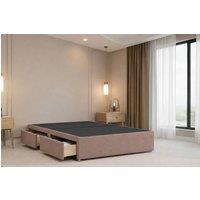 Chester & Oakley Alure Plush Divan Bed Base With 4 Drawers in Taupe | Size: Double