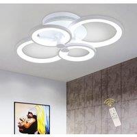 Garwarm Dimmable LED Ceiling Light Flush Mount Acrylic Metal in White