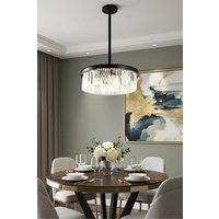 Living and Home 6-Light E14 Modern Pendant Light in Black